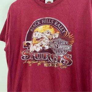 Vintage Harley Davidson T Shirt L Black Hills Sturgis Rally